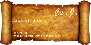 Csanki Jutta névjegykártya